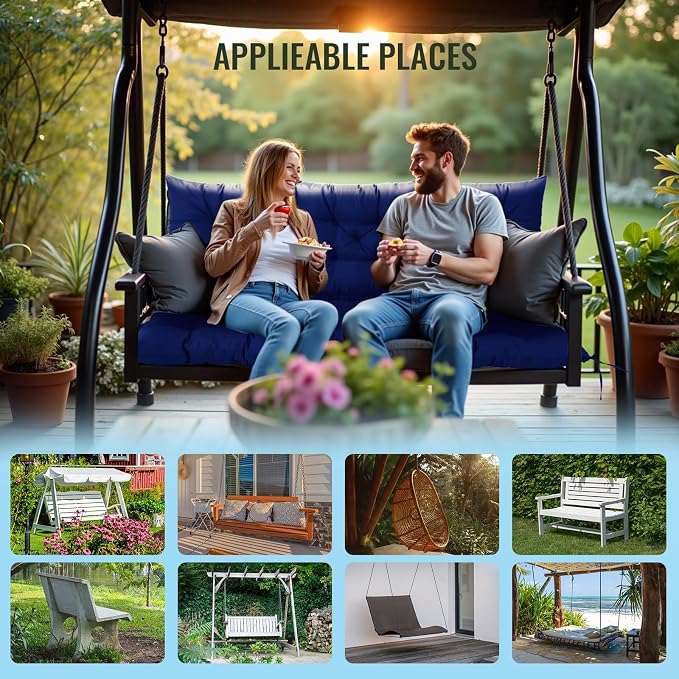 NACATIN 3 Seat Cushion for Outdoor Swing - Image 6
