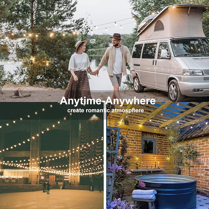 LED Outdoor String Lights, 25Ft G40 Globe Patio String Light Waterproof - Image 5