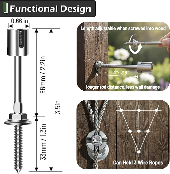 Wire Trellis for Climbing Plants Outdoor, 30-Set Wall Trellis Kit, T316 - Image 5