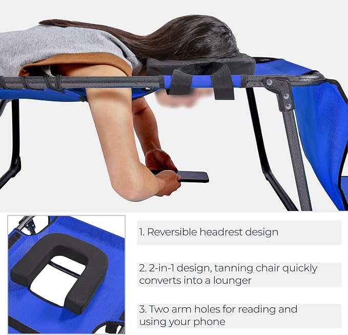 Yaheetech 22.4" Tanning Chair - Image 8