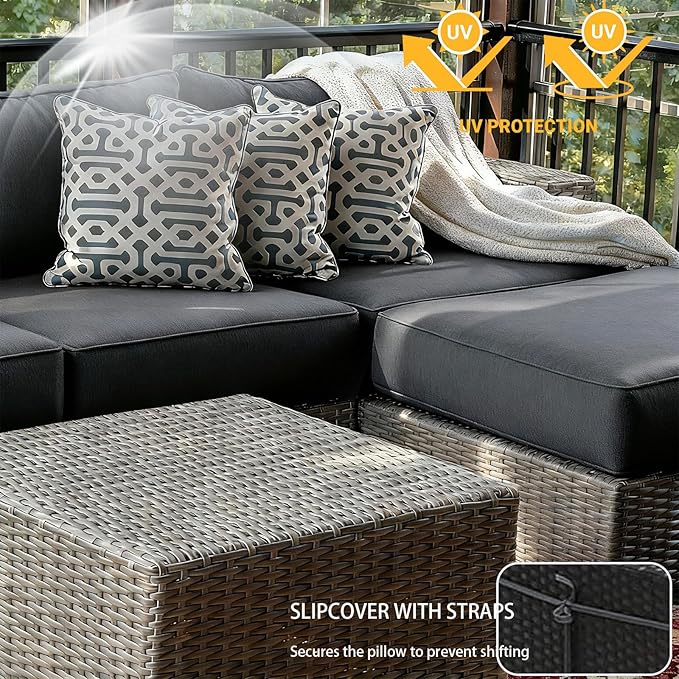 Outdoor Cushions Covers for Patio Furniture, Patio Cushion Covers Replacement - Image 4