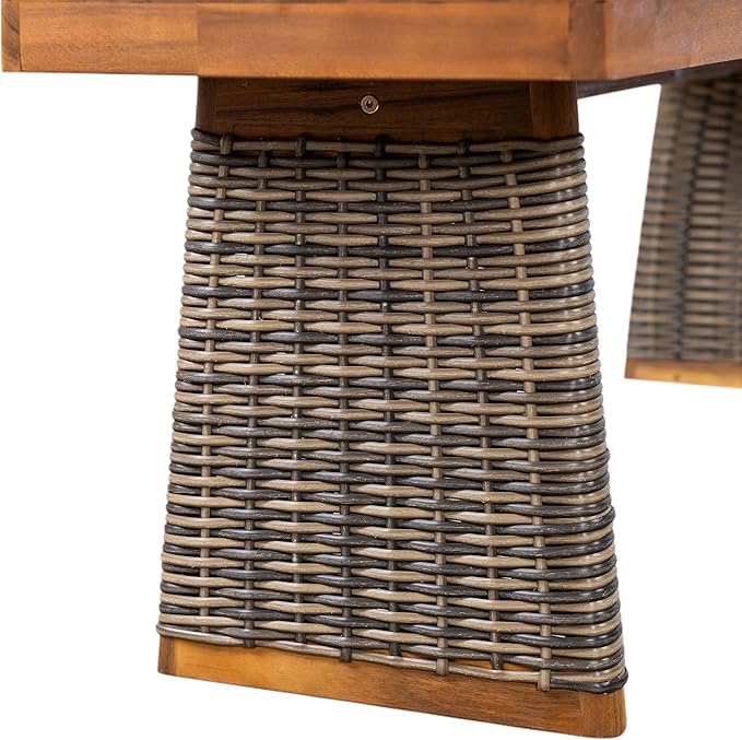 Christopher Knight Home Pasco Acacia Wood Outdoor Dining Table Set - Image 15