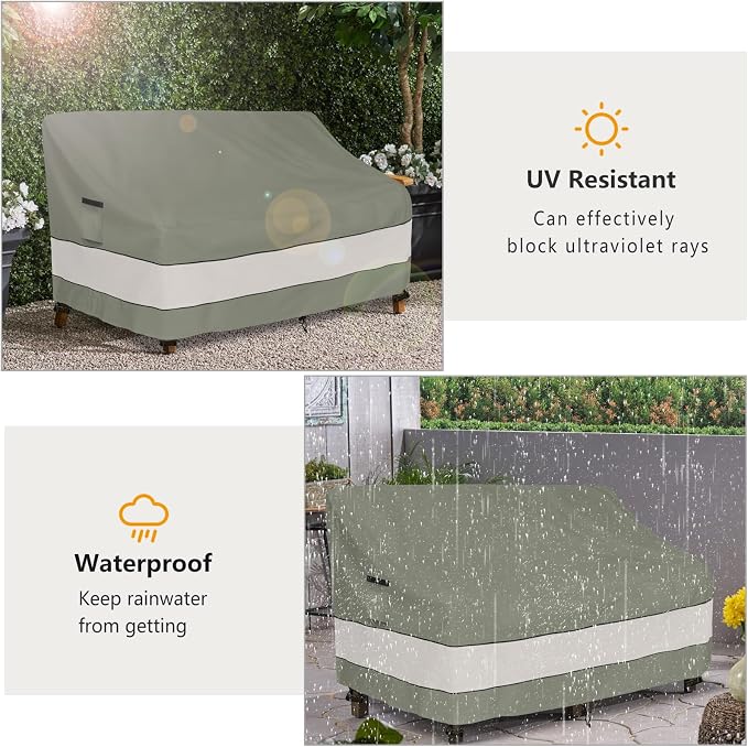 Outdoor Sofa Cover, Patio Loveseat Cover, 3-Seater Bench Cover, Waterproof - Image 5