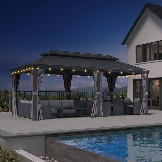 PURPLE LEAF 10' X 20' Hardtop Gazebo by PURPLELEAF