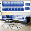 14Pcs Outdoor Cushion Covers Replacement Washable Waterproof UV w/Zipper by Frxeyaliz