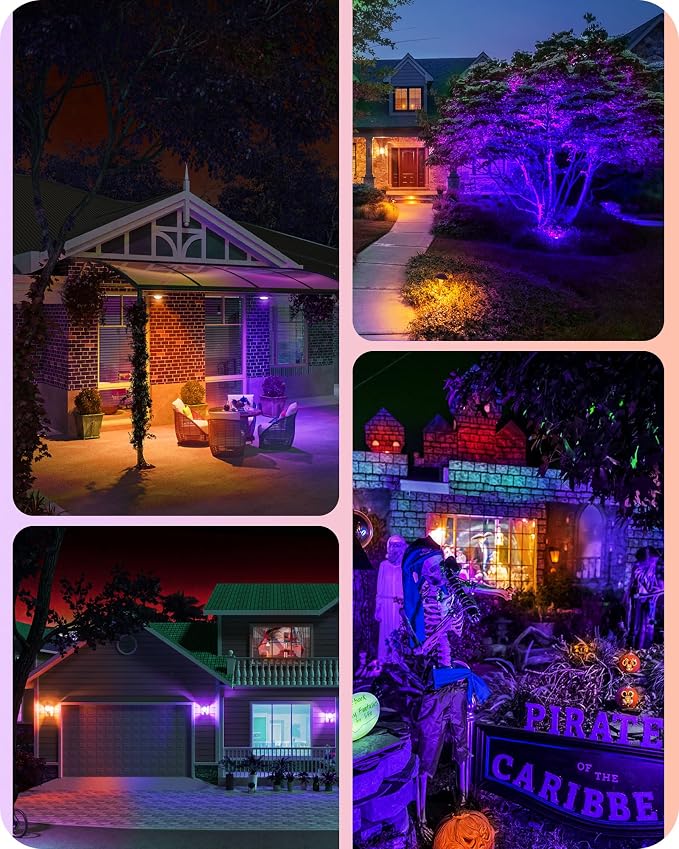 EDISHINE PAR38 Purple & Orange LED Flood Light Bulbs Outdoor, Dimmable LED - Image 4