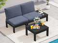 SERWALL HDPE Outdoor Furniture Set, 2 Seats Outdoor Sectional by SERWALL