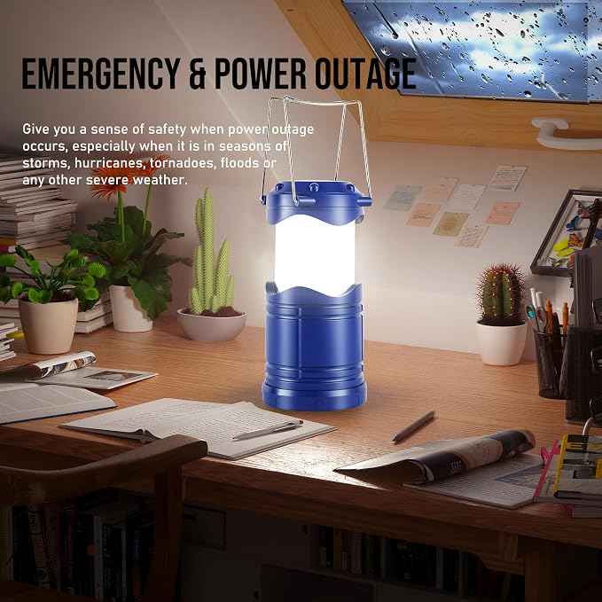Lichamp LED Camping Lantern, 4 Pack Battery Powered Flashlight - Image 2