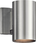 Kichler 9234BA Outdoor Cylinder Wall Mount Sconce DownLight, Brushed Aluminum by Kichler