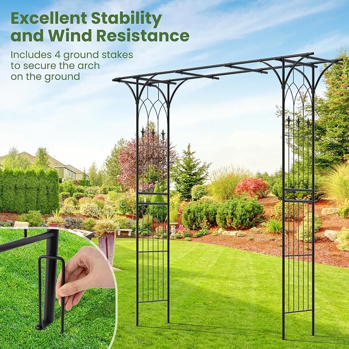 Giantex Metal Garden Arbor - Image 3