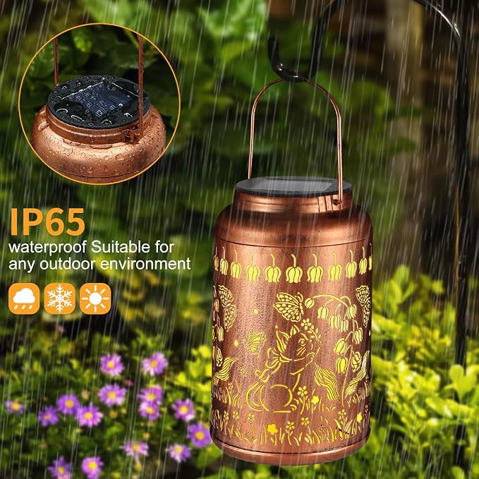 Solar Lanterns Outdoor Waterproof Hummingbird Garden Decor Gifts - Image 2
