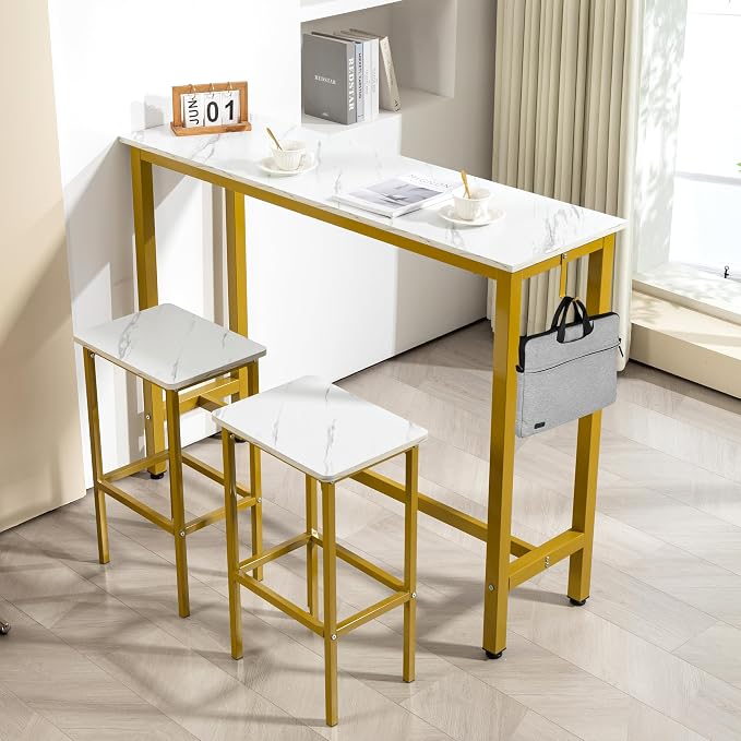 Finnhomy 52.7" Industrial Bar Table Set - Image 2