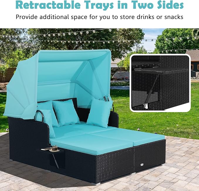 Tangkula Patio Rattan Daybed - Image 7
