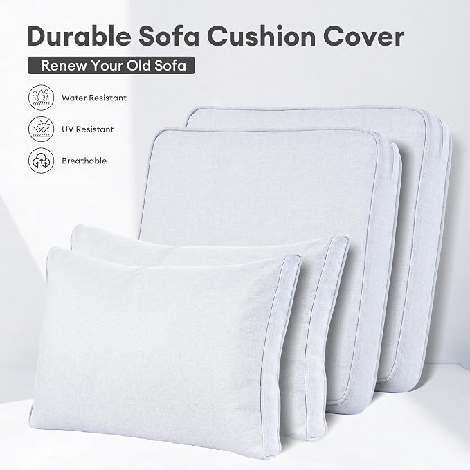 ovios Patio Cushion Covers, Waterproof Cushion Cover - Image 3