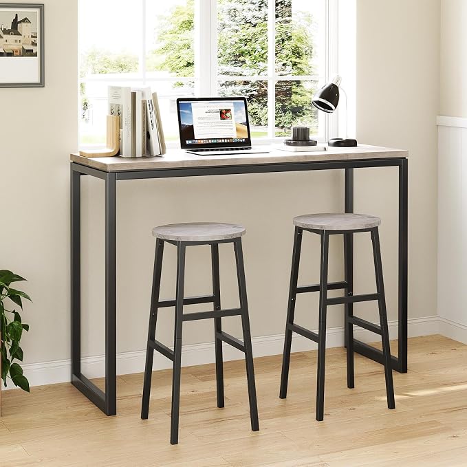 Bar Stools, 28 Inch Kitchen Breakfast Bar Stools, Industrial Stools, Easy - Image 7