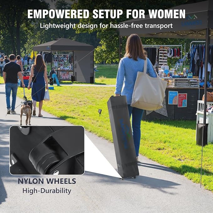 10X10 Pop Up Canopy Tent, Removable Pockets Sidewall - Image 5