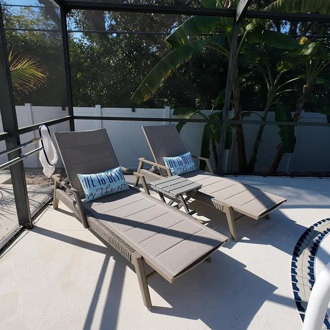 PURPLE LEAF Patio Chaise Lounge Chairs by PURPLELEAF