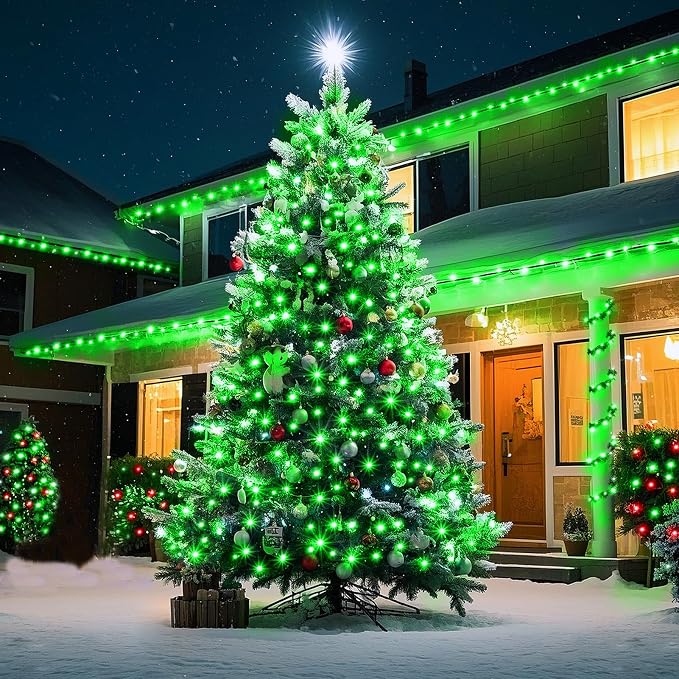 KNONEW 197FT 500 LED Christmas Lights Outdoor String Lights 8 Modes & Memory - Image 2