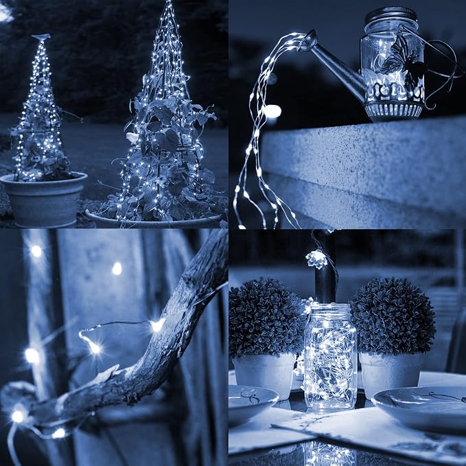 TW SHINE 2 Pack Solar String Lights Outdoor, Total 80 FT 240 LED Solar Powered - Image 3