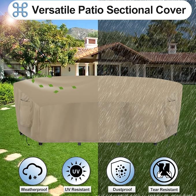 OutdoorLines Waterproof Curved Outdoor Sectional Cover - Image 4