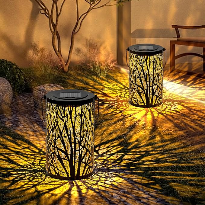 2 Pack Large Solar Lanterns Outdoor Waterproof, Gifts - Image 8