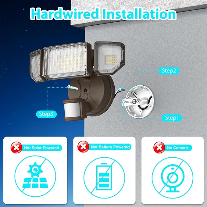 85W LED Security Lights Motion Sensor Light Outdoor, 8500LM Dusk to Dawn - Image 2
