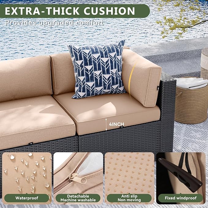 Aoxun 8 Piece Patio Furniture Set - Image 4