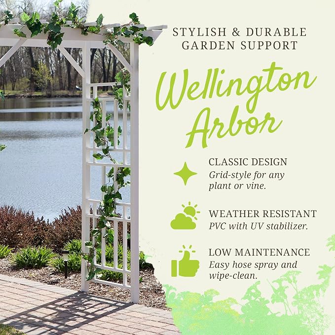 Dura-Trel Wellington Arbor, Vinyl Garden Archway - Image 3