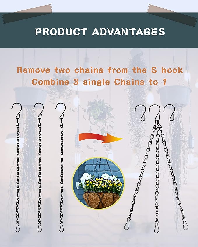 NACETURE Ceiling Hooks for Hanging Plants 3 Pack - Image 3