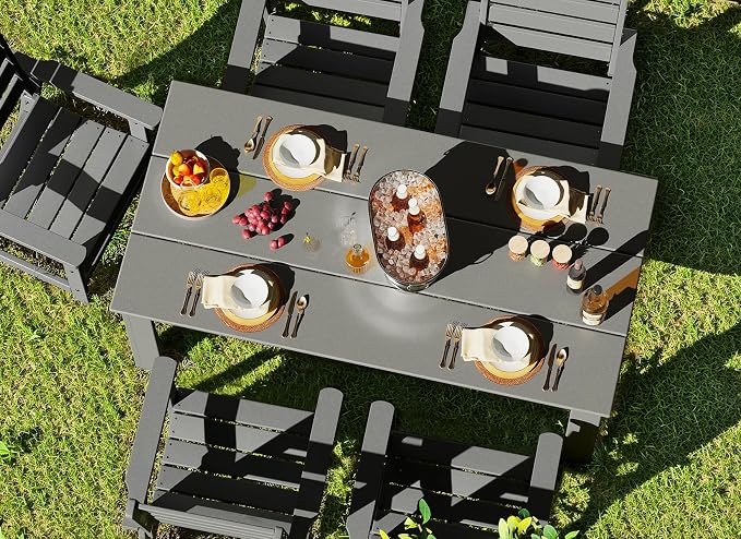 GREENVINES 5-Piece Patio-Dining-Set | HDPE Plastic | Outdoor Table and Chairs - Image 4
