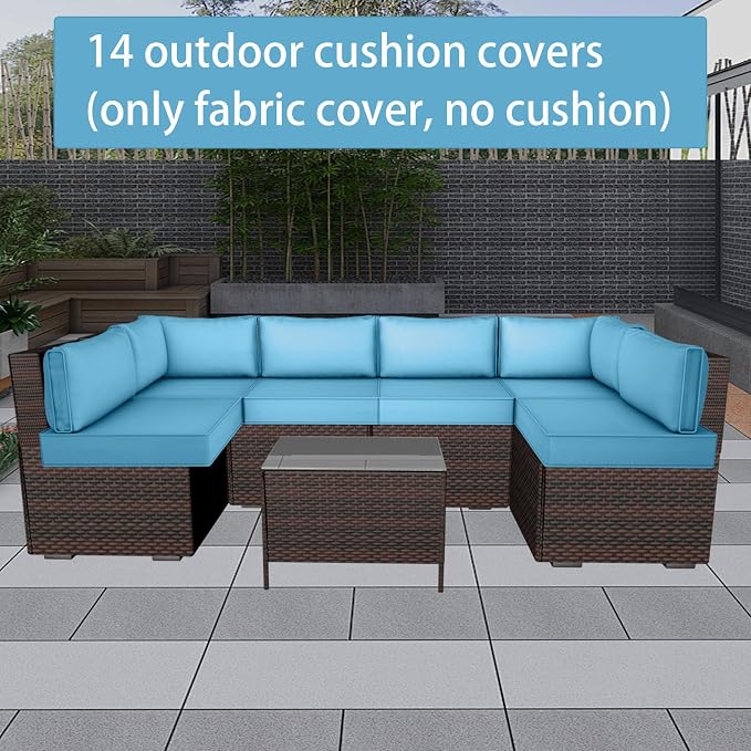 Outdoor Cushion Covers for Patio Furniture, Patio Cushion Covers Replacement - Image 6