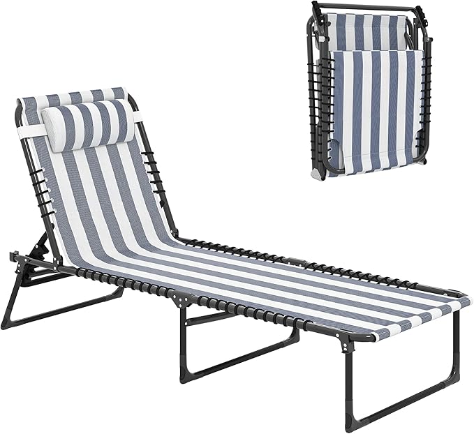 Outsunny Folding Chaise Lounge Chair, Patio Sun Tanning Chair, Outdoor Chaise by Outsunny