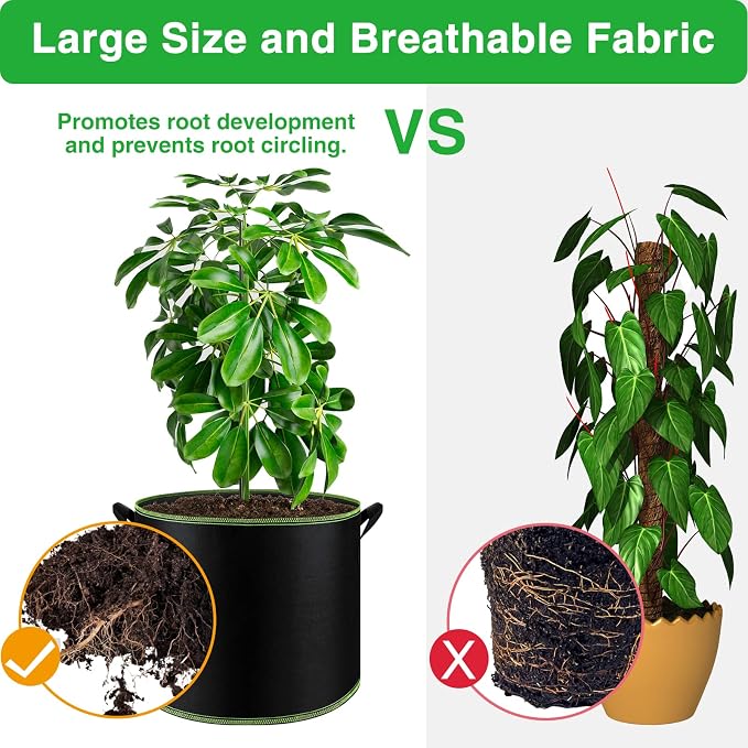 NACHLYNN 5-Pack 10 Gallon Grow Bags - Image 5