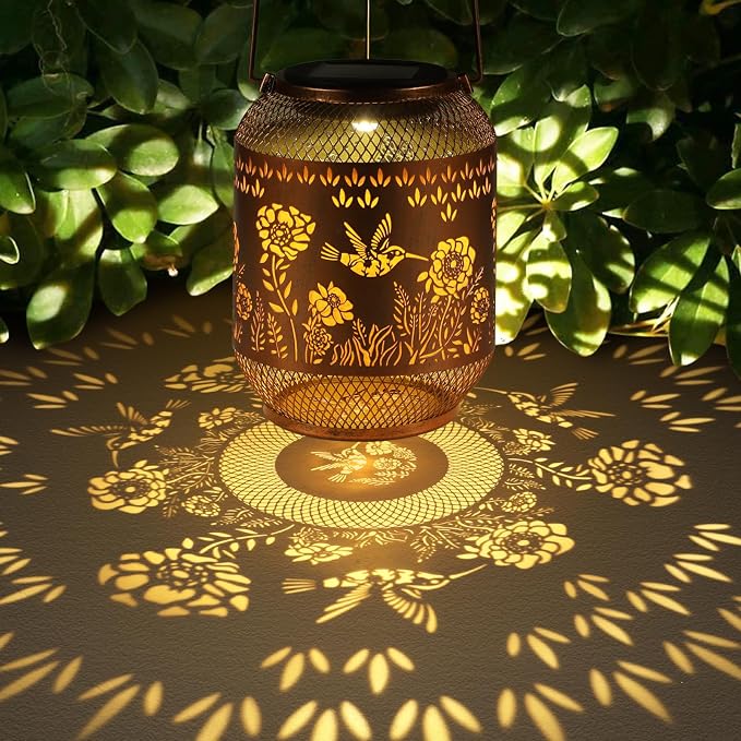 2 Pack Hummingbird Solar Lanterns Outdoor Waterproof Birthdays Gifts - Image 2