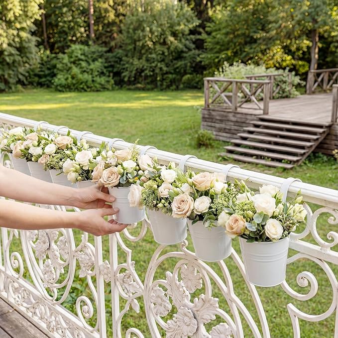 HowRU Hanging Flower Pots, Railing Planter Box - Image 6