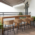 25" Outdoor Counter Height Bar Stools Set of 4, Modern Patio Wicker Bar Chairs by DAYALANE