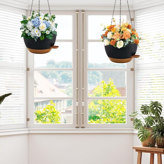 12 inch Hanging Planters for Indoor Plants, 2 Pack Self-Watering Hanging - Image 7