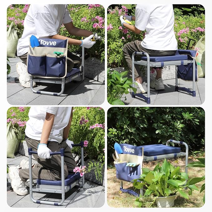 Foldable Garden Kneeler and Seat, Heavy Duty Garden Stool - Image 8