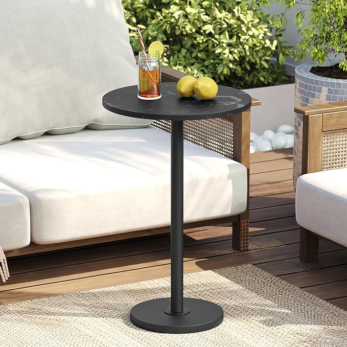Round Side Table, Tall Drink Table - Image 2