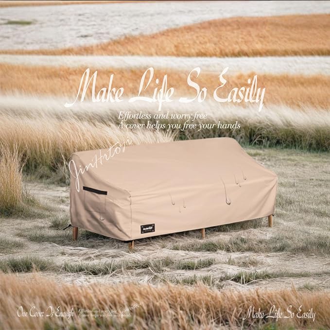 3-Seater Outdoor Couch Cover, 79Wx38Dx35H inches Outdoor Furniture Covers - Image 6
