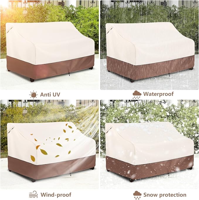 okcool Heavy Duty Patio Sofa Cover, 100% Waterproof 3-Seater Outdoor Sofa Cover - Image 7