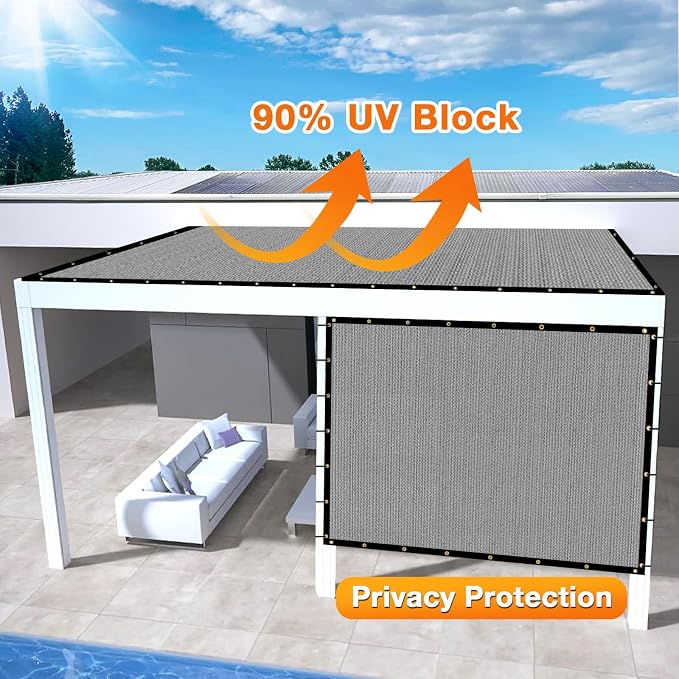 Artpuch Outdoor Pergola Shade Cover 22x22 FT Sun Shade Cloth - Image 3