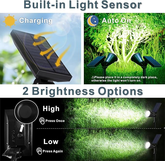 Solar Spotlights, Outdoor Ground Spot Light - Image 4
