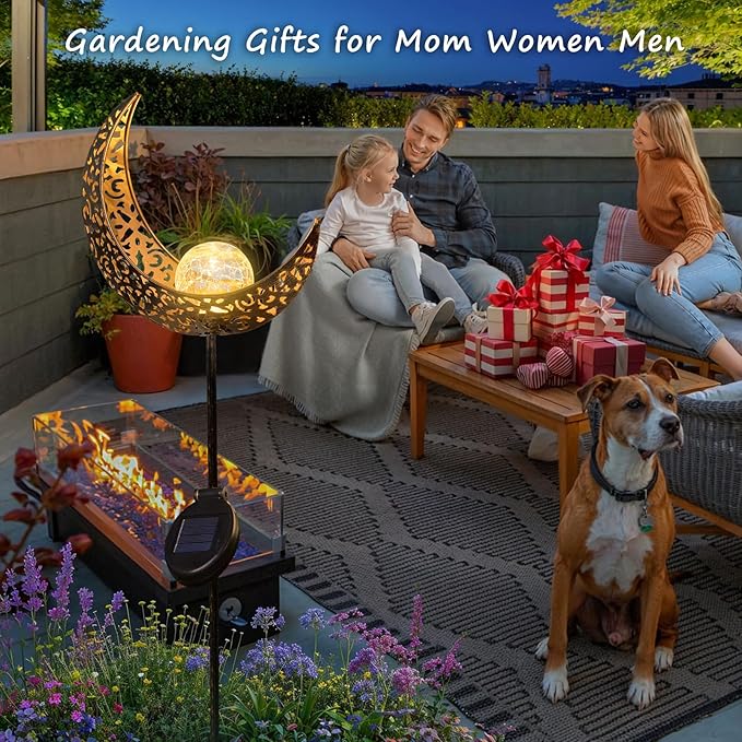 Homeimpro Moon Solar Lights Outdoor Garden Decor Gifts - Image 2