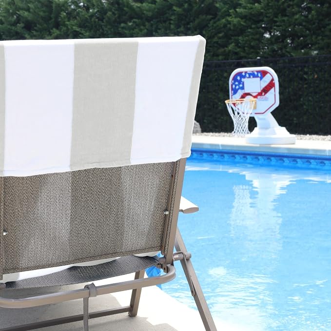 Superior Cabana Cotton Lounge Chair Cover, Outdoor Towel/Chaise Furniture Covers - Image 3