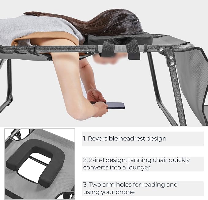 Yaheetech 22.4" Tanning Chair - Image 8