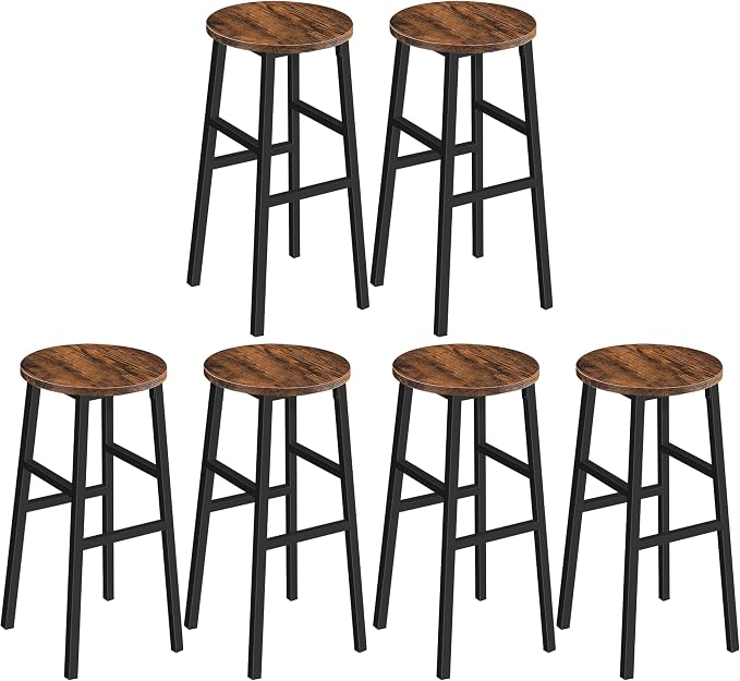 Bar Stools, 28 Inch Kitchen Breakfast Bar Chairs, Industrial Bar Stools by MAHANCRIS