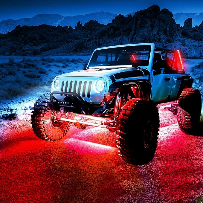 Nilight 4Pcs Car Underglow Neon Accent Strip Lights 252 LEDs RGB 8 Color Sound - Image 7