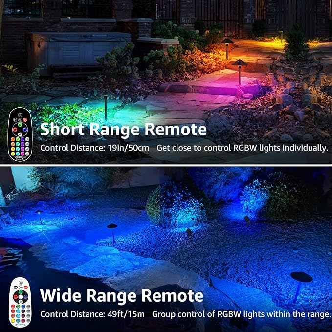 SUNVIE RGBW Low Voltage Pathway Lights 3W Color Changing Landscape Lights - Image 3