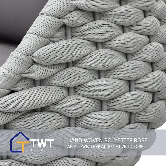 TWT 6 Pieces Patio Sofas All-Weather Rope Balcony Furniture - Image 8